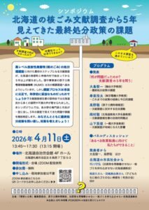 シンポジウム 北海道の核ごみ文献調査から5年 見えてきた最終処分政策の課題